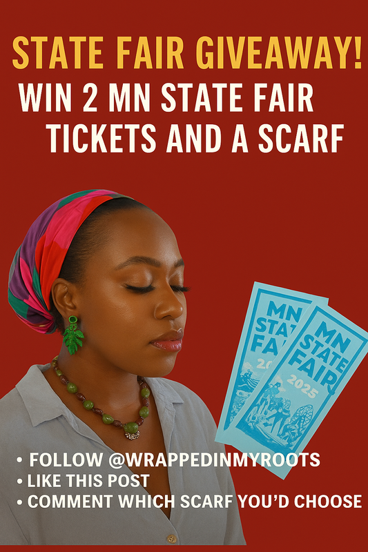 A giveaway that shows two minnesota state fair tickets and a scarf